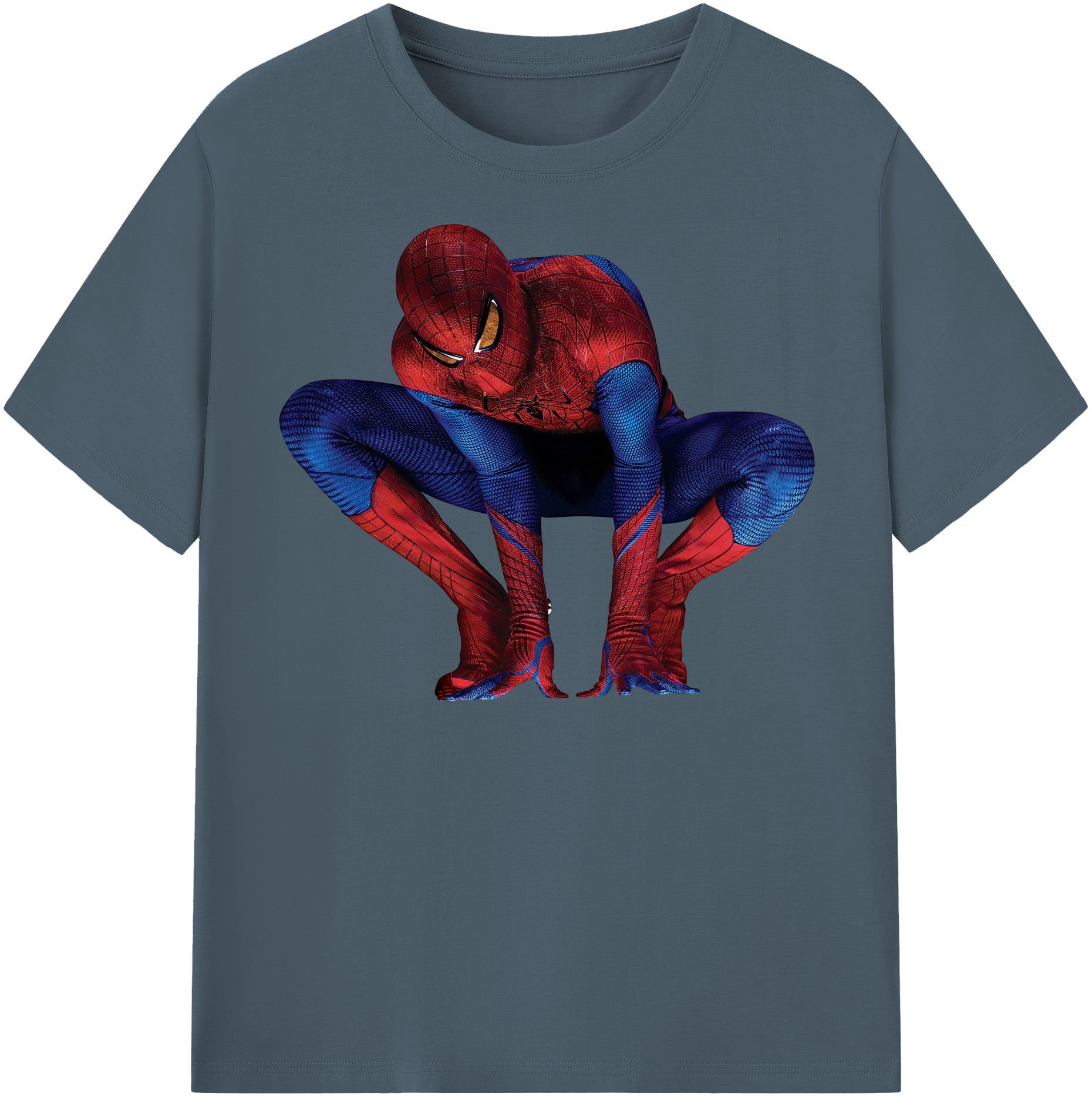 （画像用） Spider Man スパイダーマン 綿100％半袖Tシャツ（フロントプリント）